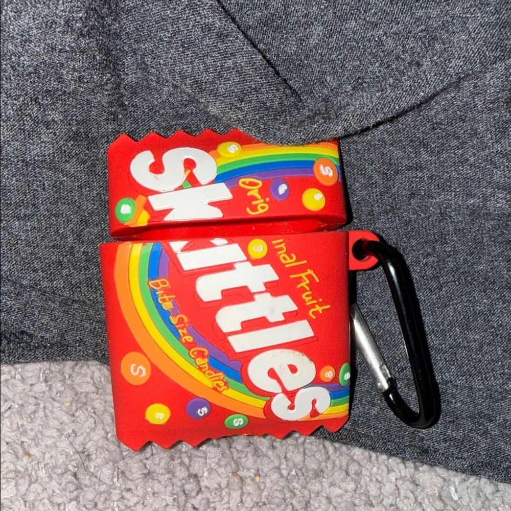 Skittles AirPods Case with Clip - NWOT